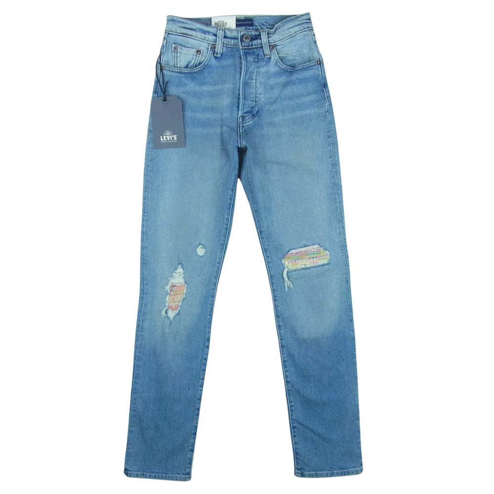Levi's リーバイス made&crafted メイドアンドクラフテッド 501 ダメージ リペア 加工 デニム パンツ インディゴブルー系 W23【極上美品】【中古】