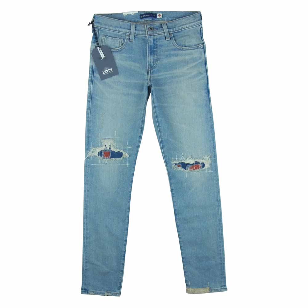 Levi's リーバイス 74529-0003 made&crafted メイドアンドクラフテッド BORROW FROM THE BOYS HINODE ダメージ リペア 加工 デニム パンツ インディゴブルー系 W24 L30【極上美品】【中古】