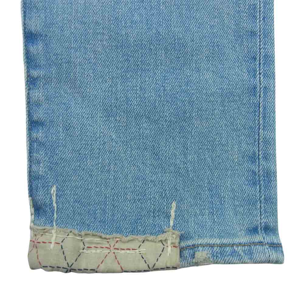 Levi's リーバイス 74529-0003 made&crafted メイドアンドクラフテッド BORROW FROM THE BOYS HINODE ダメージ リペア 加工 デニム パンツ インディゴブルー系 W24 L30【極上美品】【中古】