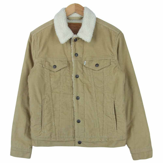Levi's リーバイス 16365-0066 TYPE 3 SHERPA TRUCKER タイプ 3 シェルパ トラッカー コーデュロイ 裏ボア ジャケット ライトブラウン系 S【美品】【中古】