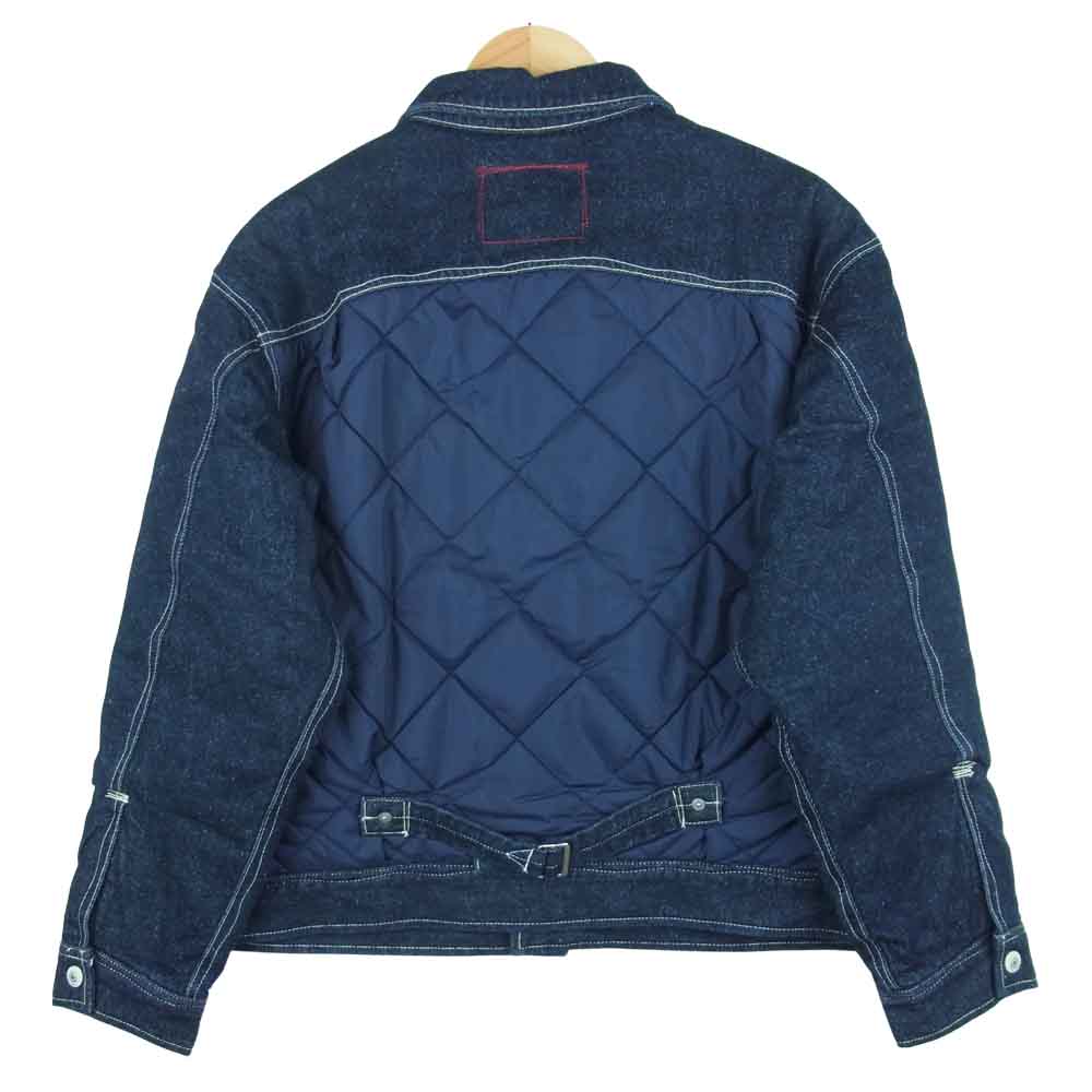 Levi's RED リーバイスレッド A0121-0000 LR QUILT TYPE I TRUCKER BLUE OX RINSE キルト デニム ジャケット インディゴブルー系 S【美品】【中古】