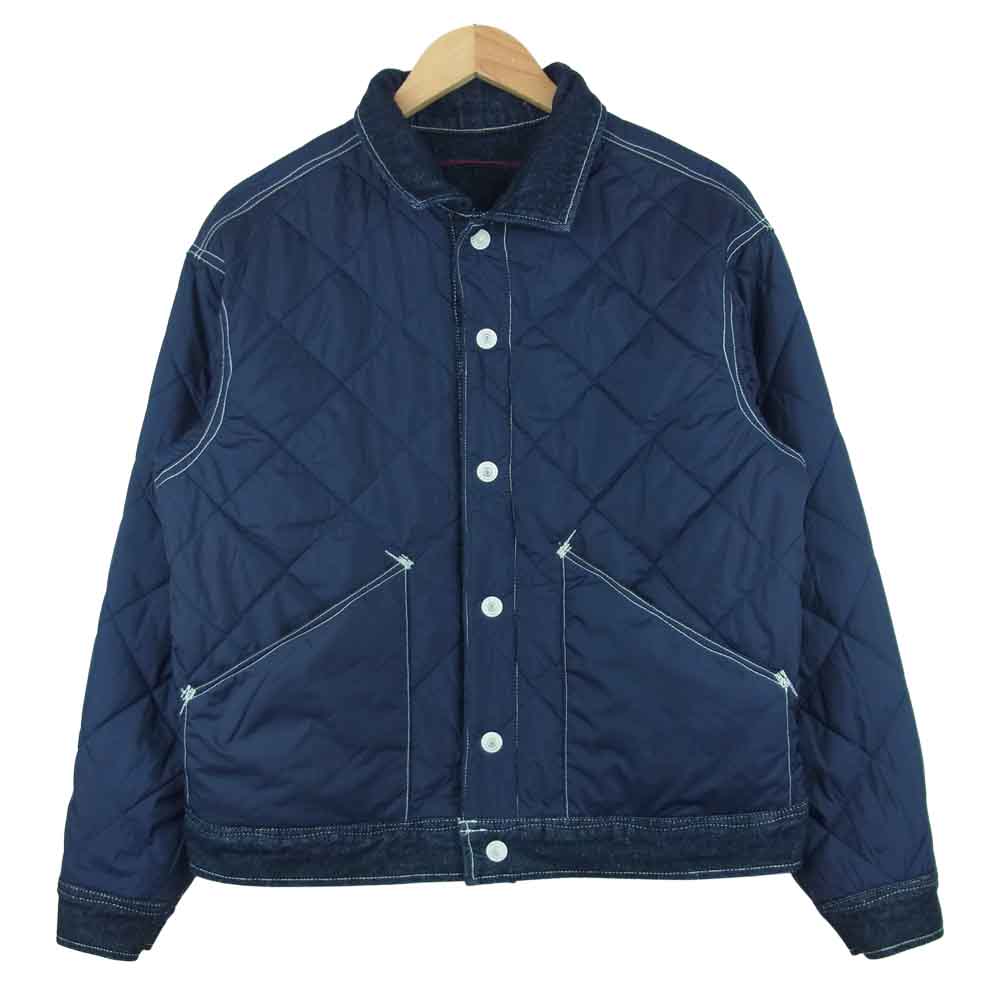 Levi's RED リーバイスレッド A0121-0000 LR QUILT TYPE I TRUCKER BLUE OX RINSE キルト デニム ジャケット インディゴブルー系 S【美品】【中古】
