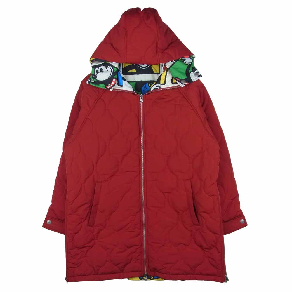 Levi's リーバイス A0615-0000 DISNEY ディズニー MICKEY＆FRIENDS DOWN PARKA ミッキー＆フレンズ 総柄 中綿 コート ホワイト系 レッド系 S【中古】