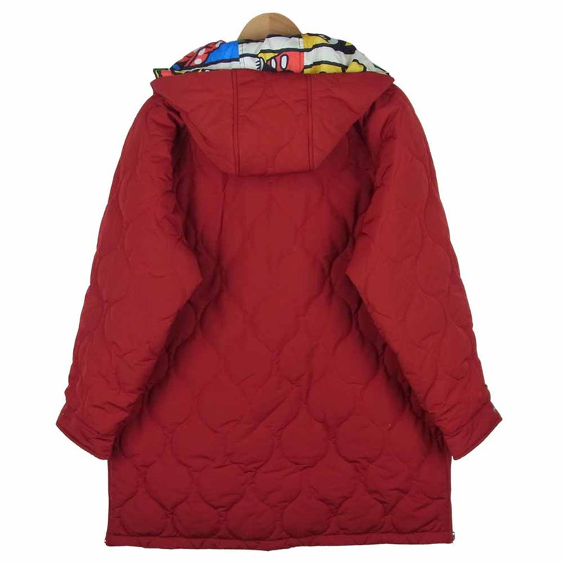 Levi's リーバイス A0615-0000 DISNEY ディズニー MICKEY＆FRIENDS DOWN PARKA ミッキー＆フレンズ 総柄 中綿 コート ホワイト系 レッド系 S【中古】