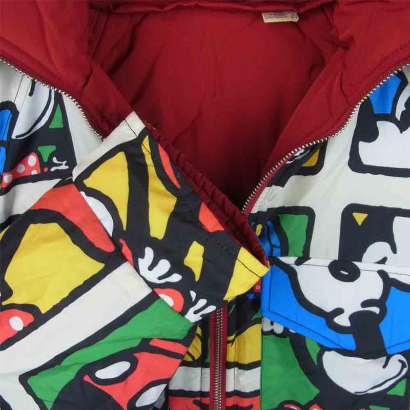 Levi's リーバイス A0615-0000 DISNEY ディズニー MICKEY＆FRIENDS DOWN PARKA ミッキー＆フレンズ 総柄 中綿 コート ホワイト系 レッド系 S【中古】