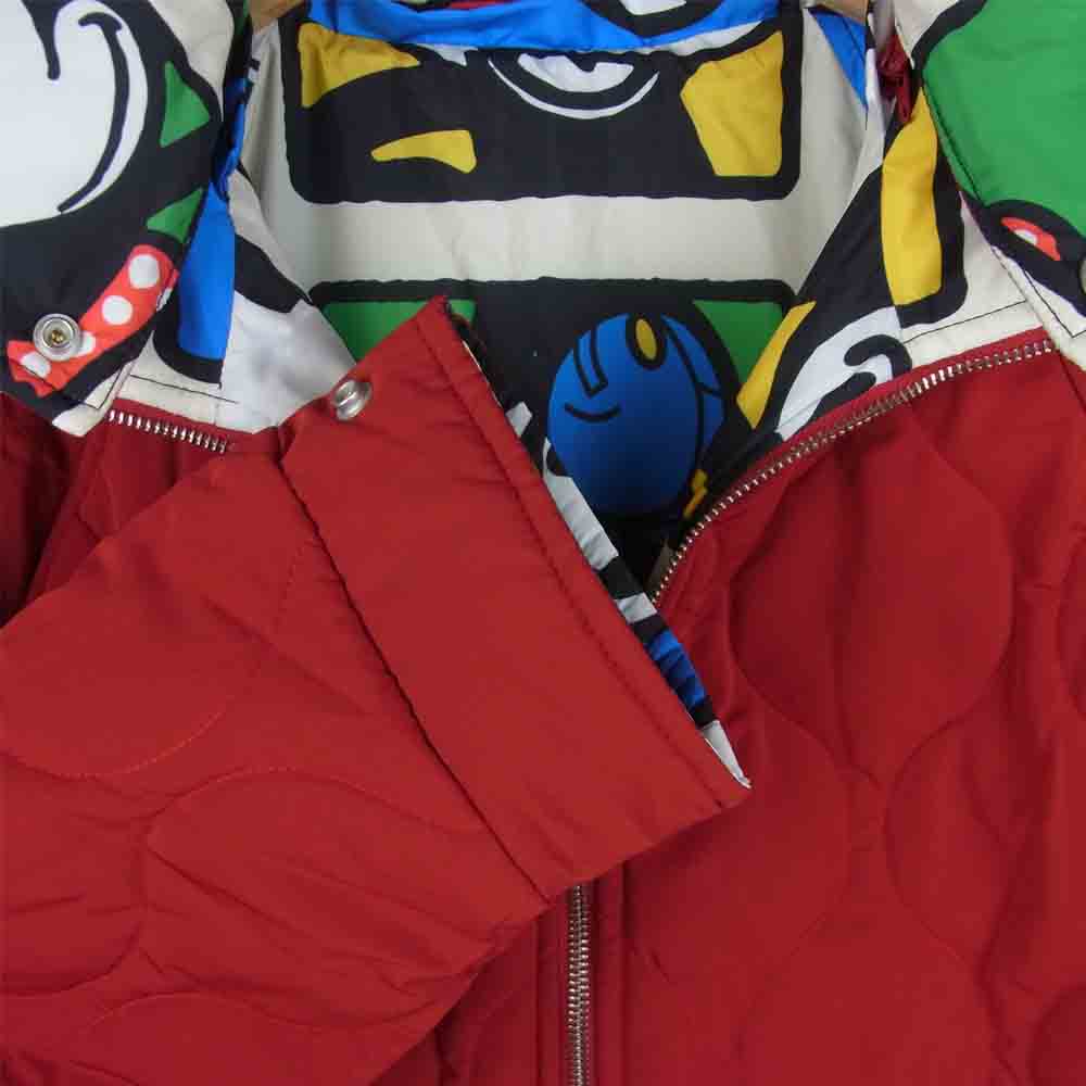 Levi's リーバイス A0615-0000 DISNEY ディズニー MICKEY＆FRIENDS DOWN PARKA ミッキー＆フレンズ 総柄 中綿 コート ホワイト系 レッド系 S【中古】