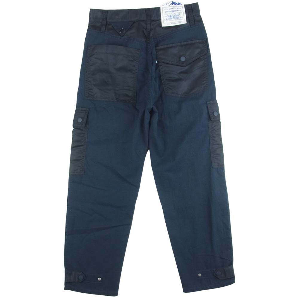 WHITE MOUNTAINEERING ホワイトマウンテニアリング 26412-0001 LEVI’S made&crafted リーバイス メイドアンドクラフテッド BARREL CARGO NIGHTSHADE 切替 カーゴ パンツ ダークネイビー系 W23【極上美品】【中古】
