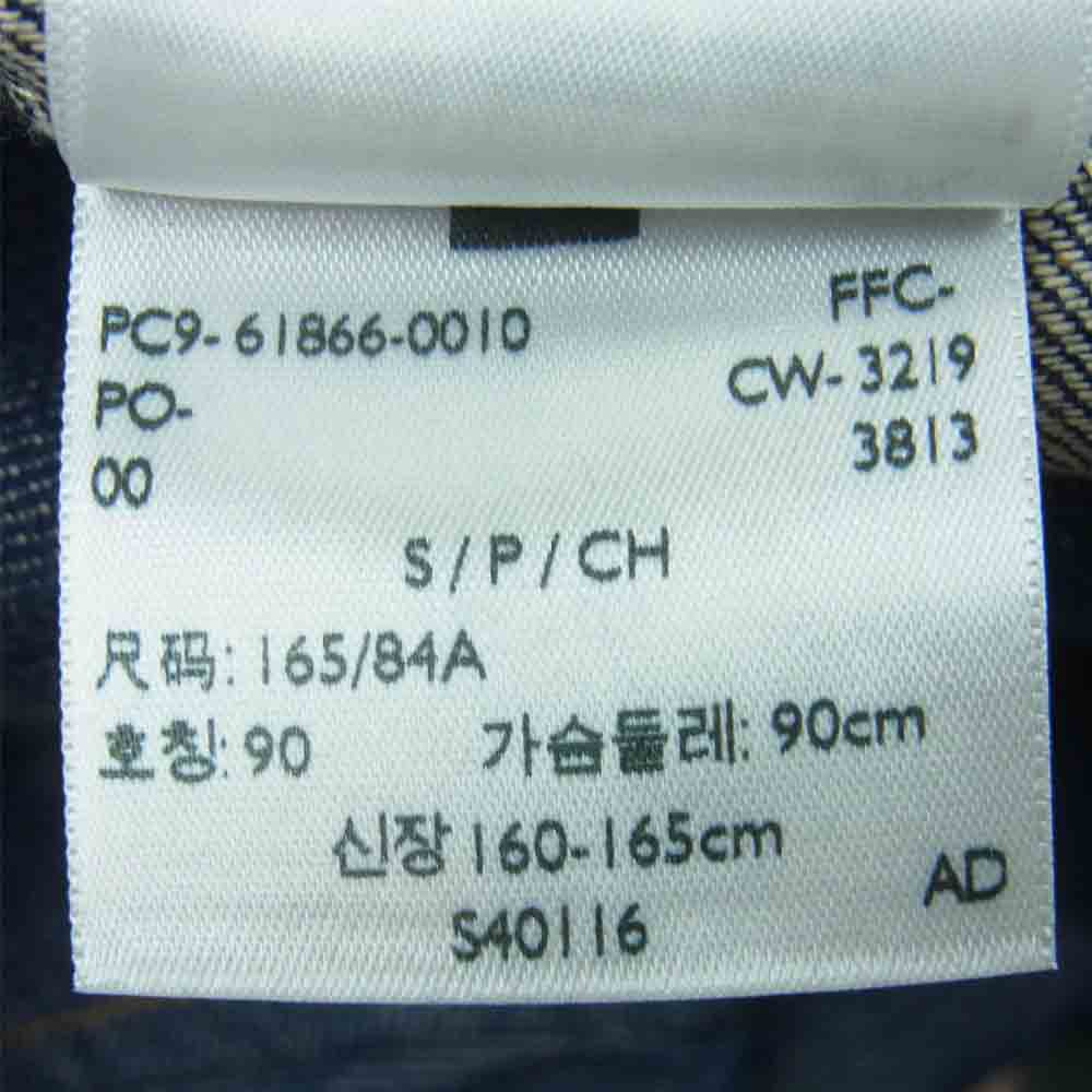 Levi's リーバイス 61866-0010 LVC ヴィンテージ クロージング 1880s 復刻 Triple Pleat Blouse トリプル プリーツ デニム シャツ ジャケット インディゴブルー系 38【美品】【中古】