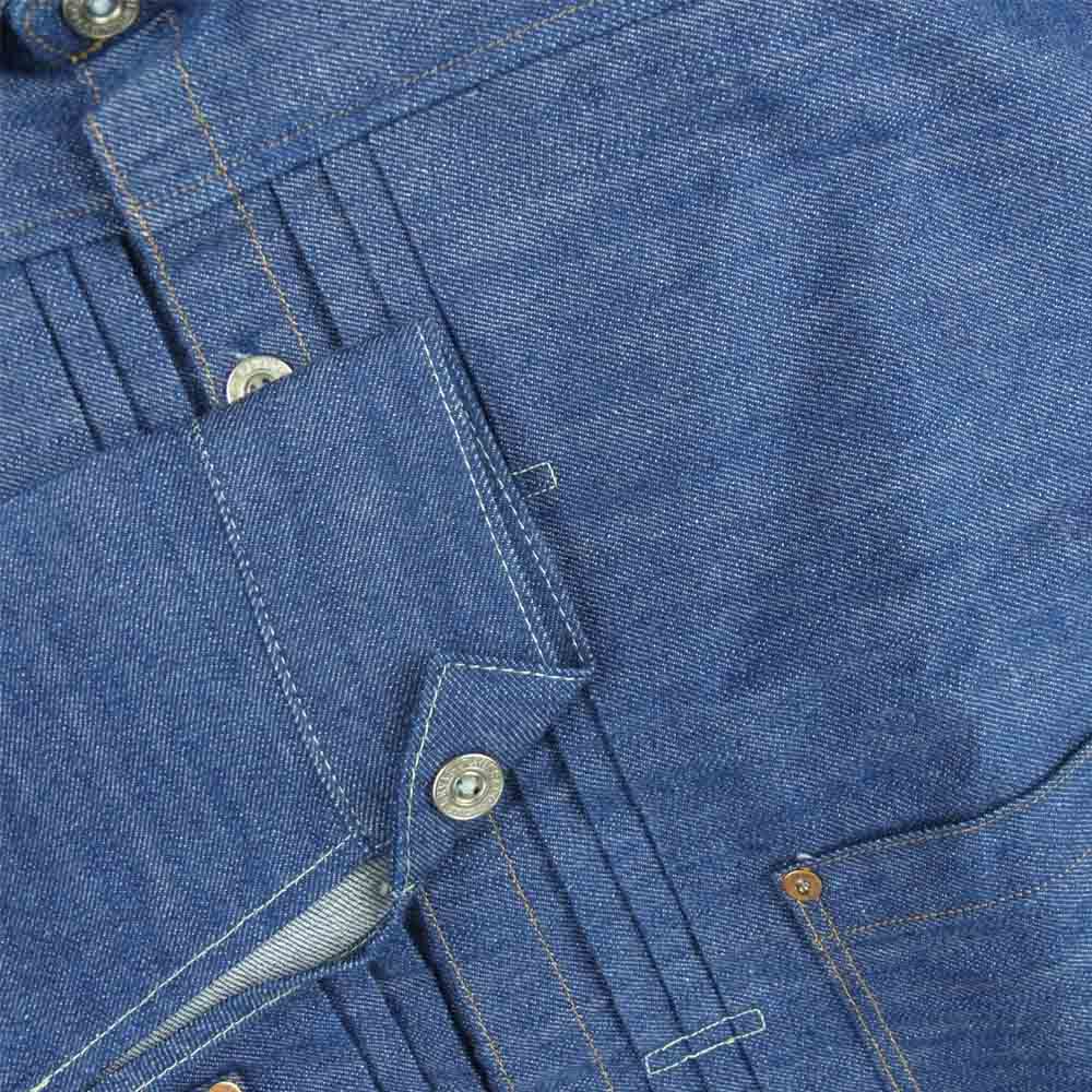 Levi's リーバイス 61866-0010 LVC ヴィンテージ クロージング 1880s 復刻 Triple Pleat Blouse トリプル プリーツ デニム シャツ ジャケット インディゴブルー系 38【美品】【中古】