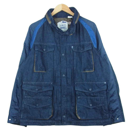 WHITE MOUNTAINEERING ホワイトマウンテニアリング 17884-0003 LEVI’S made&crafted リーバイス メイドアンドクラフテッド M65 JKT パッチワーク デニム ミリタリー ジャケット インディゴブルー系 L【極上美品】【中古】
