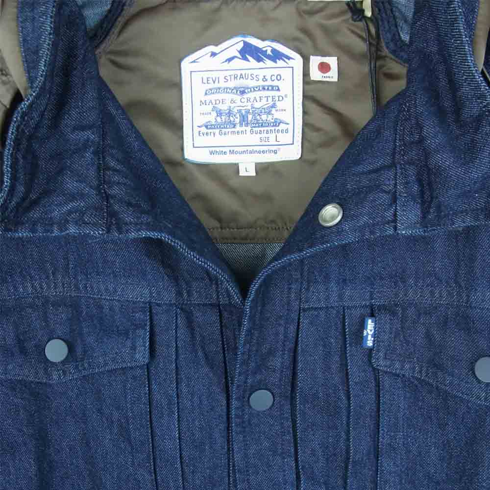 WHITE MOUNTAINEERING ホワイトマウンテニアリング 17884-0003 LEVI’S made&crafted リーバイス メイドアンドクラフテッド M65 JKT パッチワーク デニム ミリタリー ジャケット インディゴブルー系 L【極上美品】【中古】
