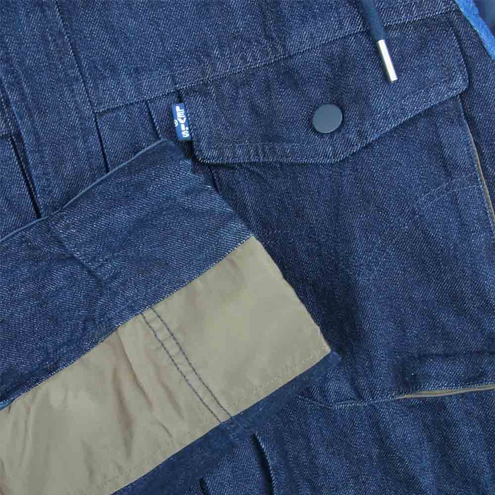 WHITE MOUNTAINEERING ホワイトマウンテニアリング 17884-0003 LEVI’S made&crafted リーバイス メイドアンドクラフテッド M65 JKT パッチワーク デニム ミリタリー ジャケット インディゴブルー系 L【極上美品】【中古】