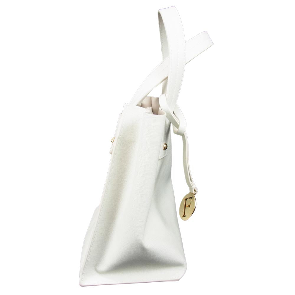 Furla フルラ G6516 レザー ハンド バッグ ホワイト系【中古】