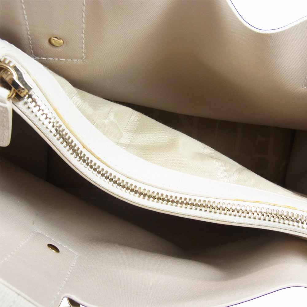 Furla フルラ G6516 レザー ハンド バッグ ホワイト系【中古】