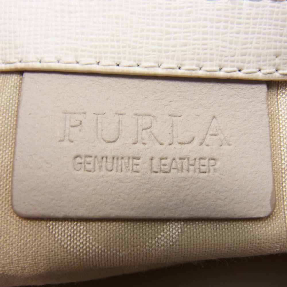 Furla フルラ G6516 レザー ハンド バッグ ホワイト系【中古】
