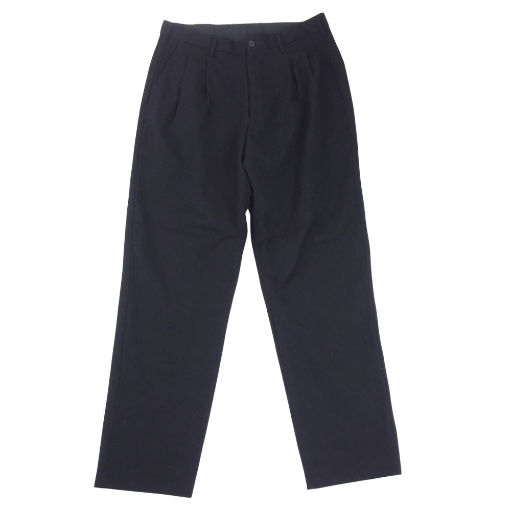 Yohji Yamamoto ヨウジヤマモト MH-P04-100 Y's for men ウールギャバジン 2タック テーパード スラックス パンツ ブラック系 M【中古】