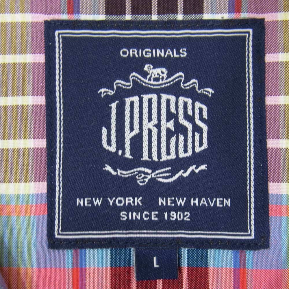 ジェイプレス T/C EASY JACKET PLAID イージー シャツ ジャケット マルチカラー系 L【新古品】【未使用】【中古】