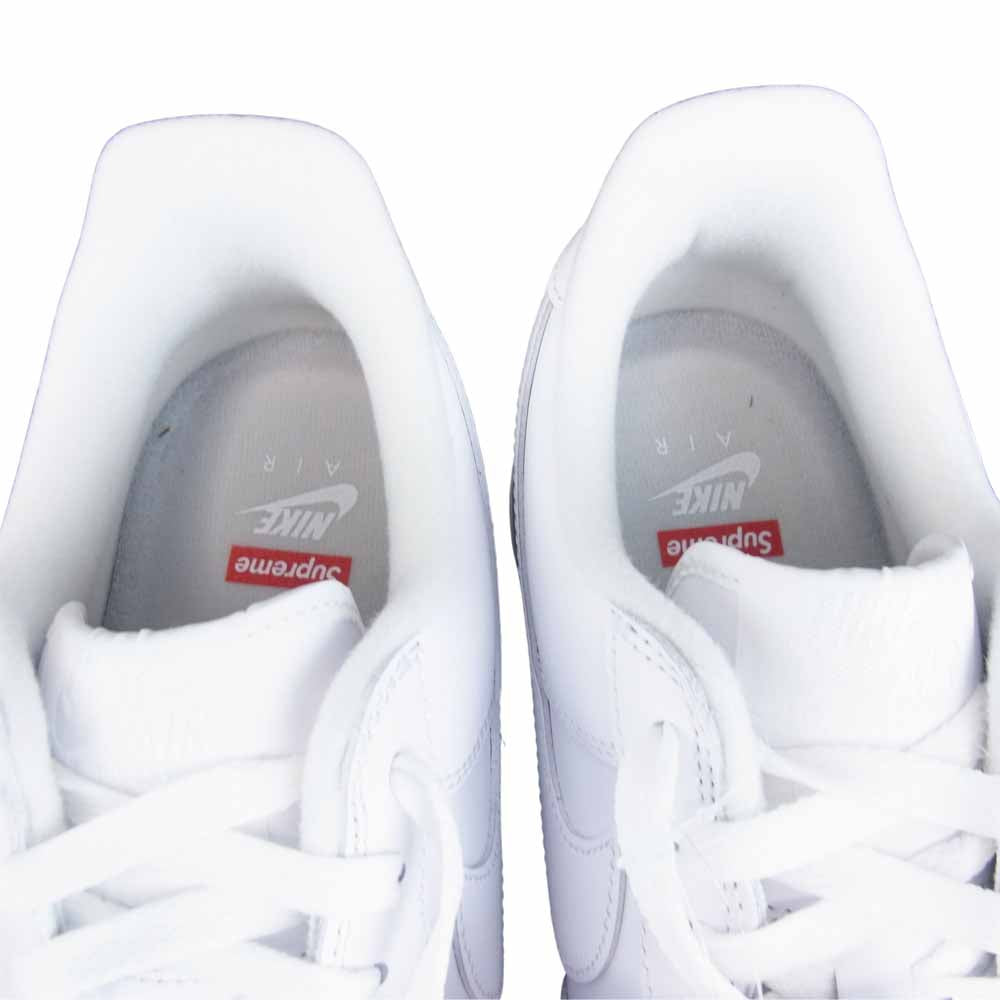 Supreme シュプリーム CU9225-100 × NIKE ナイキ AIR FORCE 1 Low エアフォース ワン ロー 27.5cm ホワイト系 27.5㎝【新古品】【未使用】【中古】