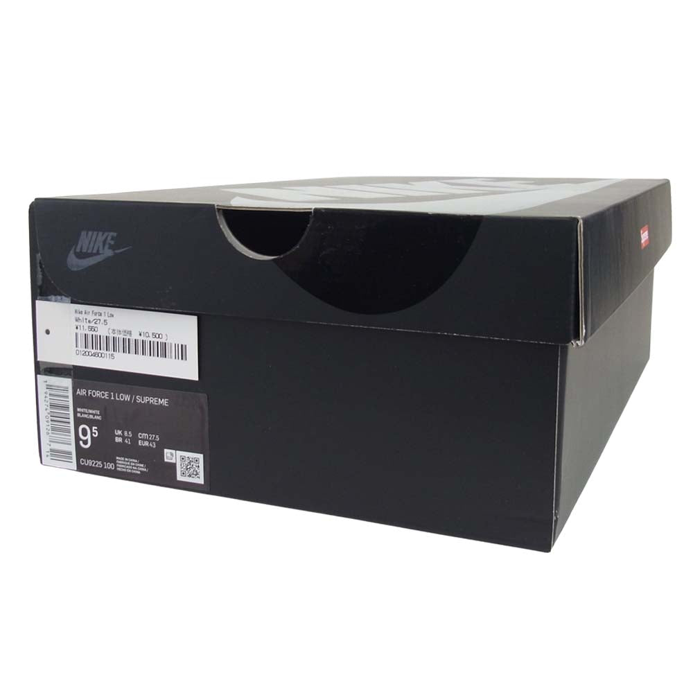 Supreme シュプリーム CU9225-100 × NIKE ナイキ AIR FORCE 1 Low エアフォース ワン ロー 27.5cm ホワイト系 27.5㎝【新古品】【未使用】【中古】