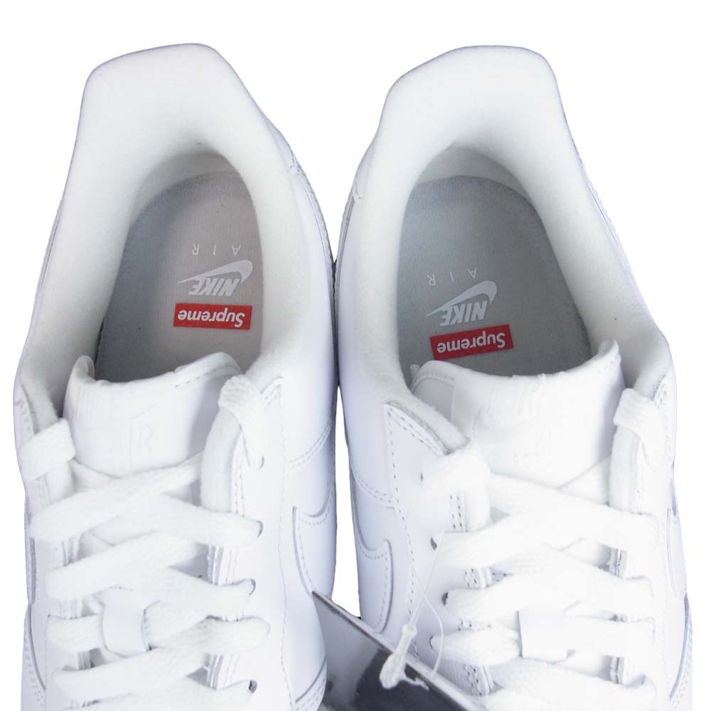 Supreme シュプリーム CU9225-100 × NIKE ナイキ AIR FORCE 1 Low エアフォース ワン ロー 27.5cm ホワイト系 27.5㎝【新古品】【未使用】【中古】