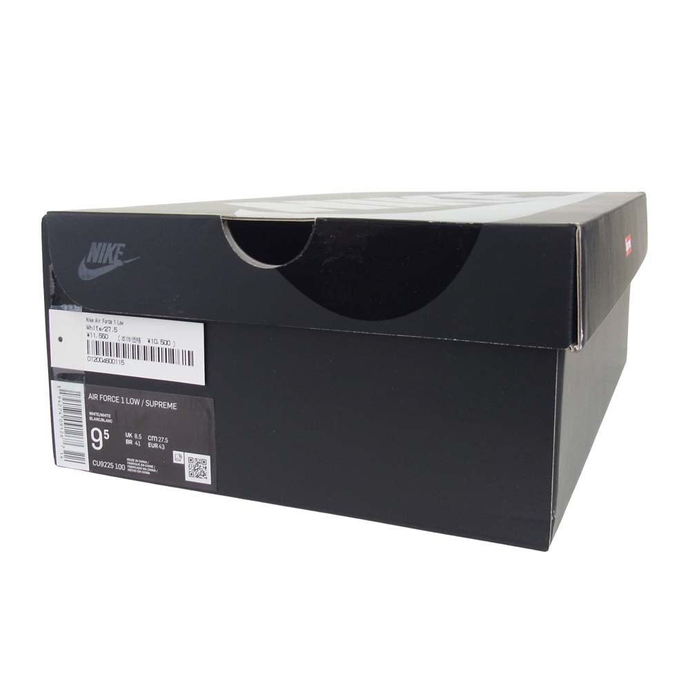 Supreme シュプリーム CU9225-100 × NIKE ナイキ AIR FORCE 1 Low エアフォース ワン ロー 27.5cm ホワイト系 27.5㎝【新古品】【未使用】【中古】