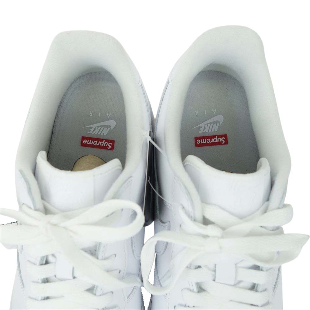 Supreme シュプリーム CU9225-100 × NIKE ナイキ AIR FORCE 1 Low エアフォース ワン ロー ホワイト系 27.5cm【新古品】【未使用】【中古】