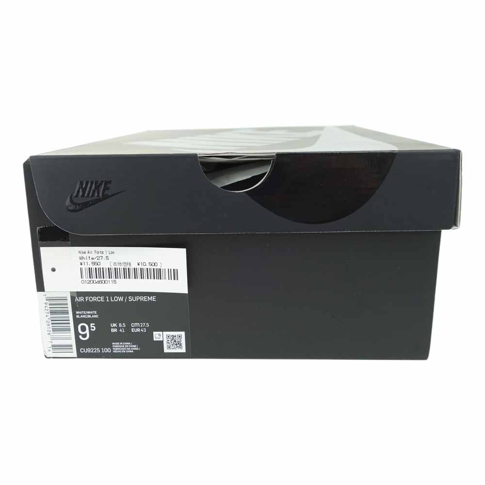 Supreme シュプリーム CU9225-100 × NIKE ナイキ AIR FORCE 1 Low エアフォース ワン ロー ホワイト系 27.5cm【新古品】【未使用】【中古】
