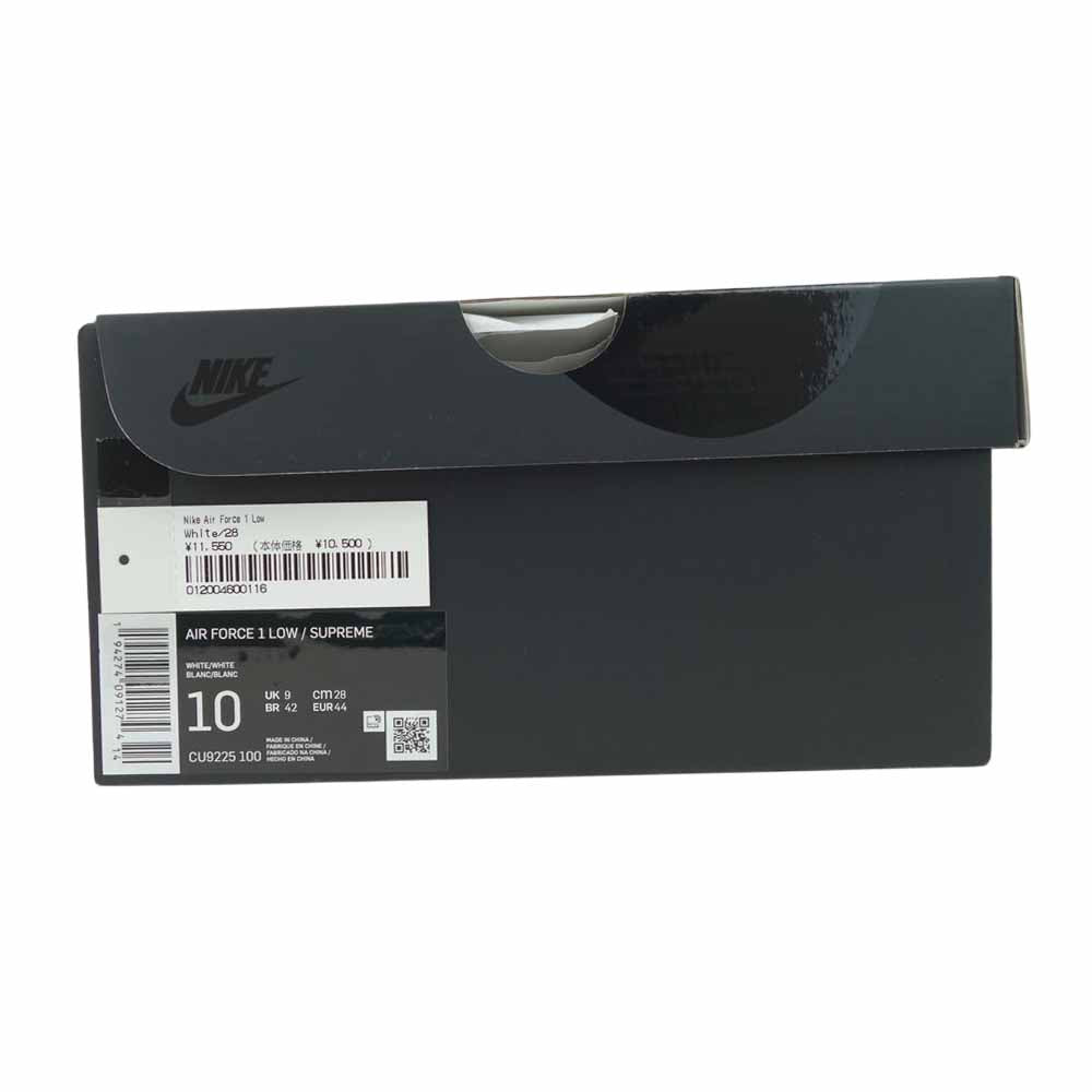 Supreme シュプリーム CU9225-100 × NIKE ナイキ AIR FORCE 1 Low エアフォース ワン ロー 28cm ホワイト系 28cm【新古品】【未使用】【中古】