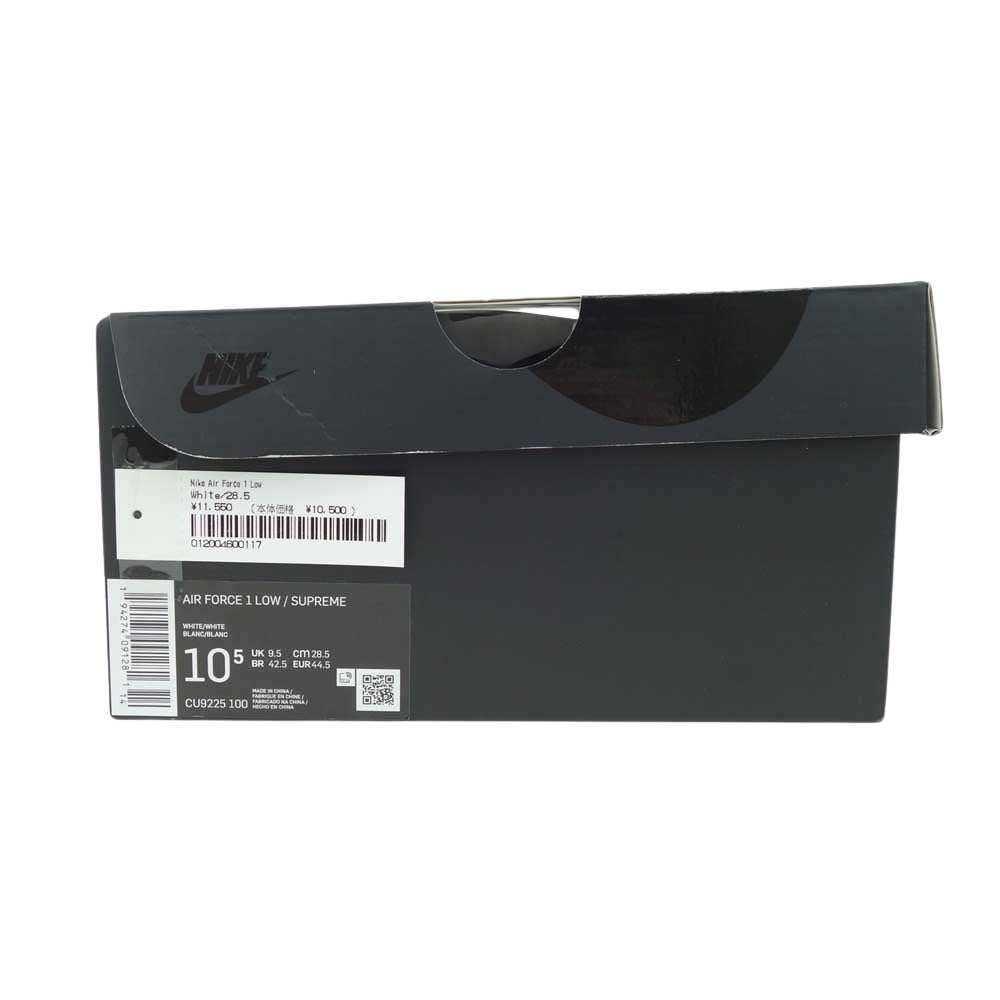 Supreme シュプリーム CU9225-100 × NIKE ナイキ AIR FORCE 1 Low エアフォース ワン ロー ホワイト系 28.5cm【新古品】【未使用】【中古】
