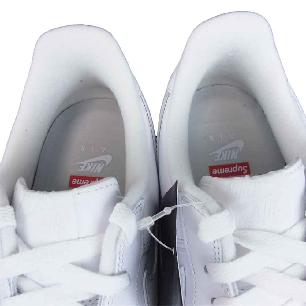 Supreme シュプリーム CU9225-100 × NIKE ナイキ AIR FORCE 1 Low エアフォース ワン ロー 27.5cm ホワイト系 27.5㎝【新古品】【未使用】【中古】