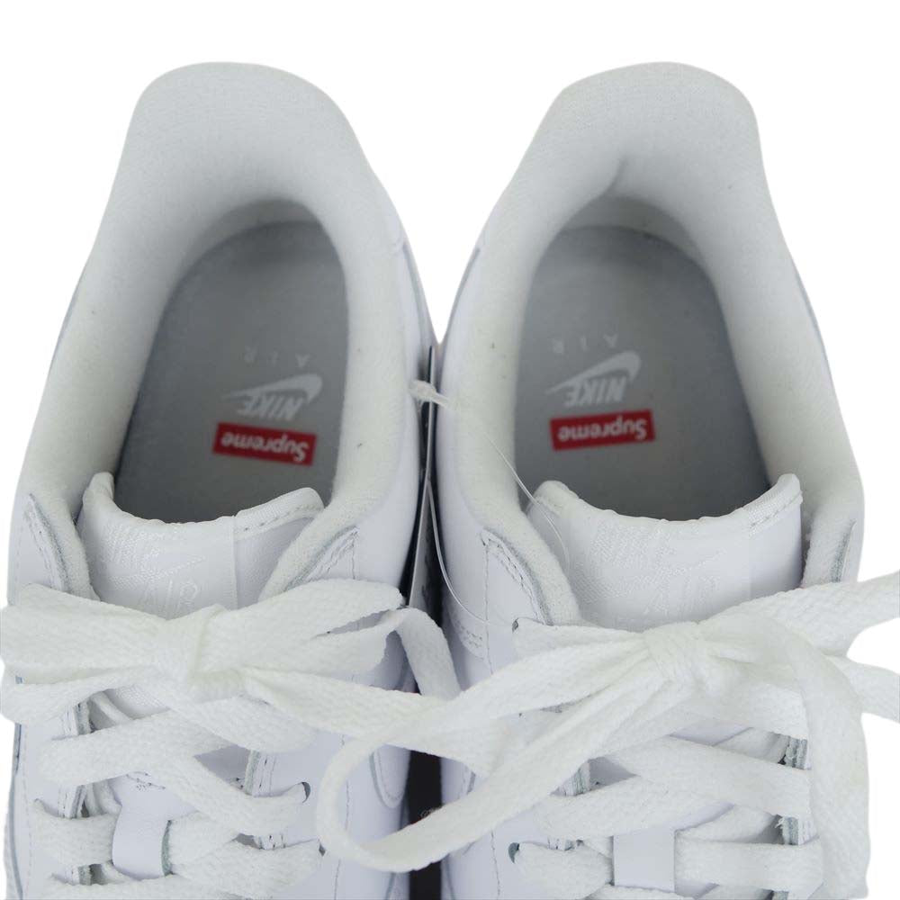 Supreme シュプリーム CU9225-100 × NIKE ナイキ AIR FORCE 1 Low エアフォース ワン ロー 27.5cm ホワイト系 27.5cm【新古品】【未使用】【中古】
