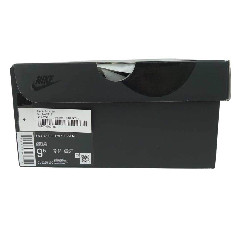 Supreme シュプリーム CU9225-100 × NIKE ナイキ AIR FORCE 1 Low エアフォース ワン ロー 27.5cm【新古品】【未使用】【中古】