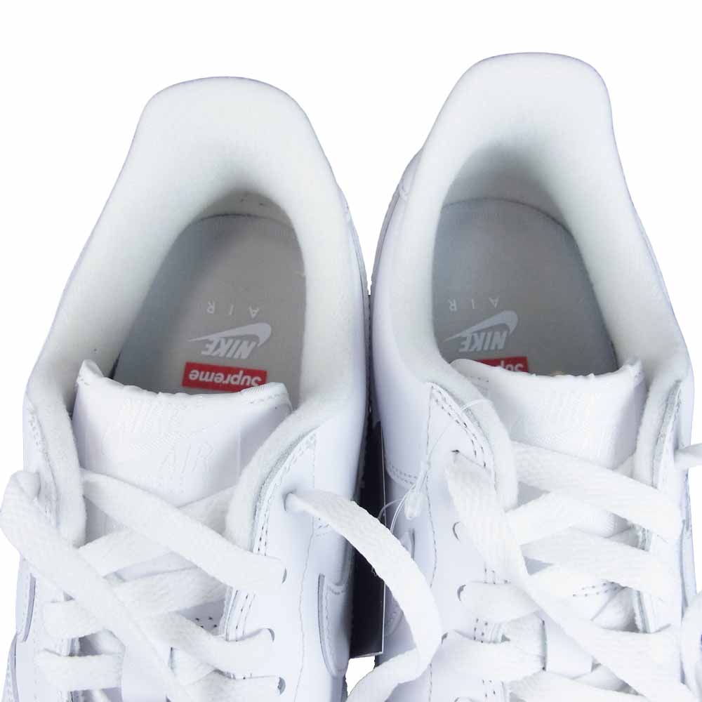 Supreme シュプリーム CU9225-100 × NIKE ナイキ AIR FORCE 1 Low エアフォース ワン ロー 27.5cm ホワイト系 27.5cm 【新古品】【未使用】【中古】