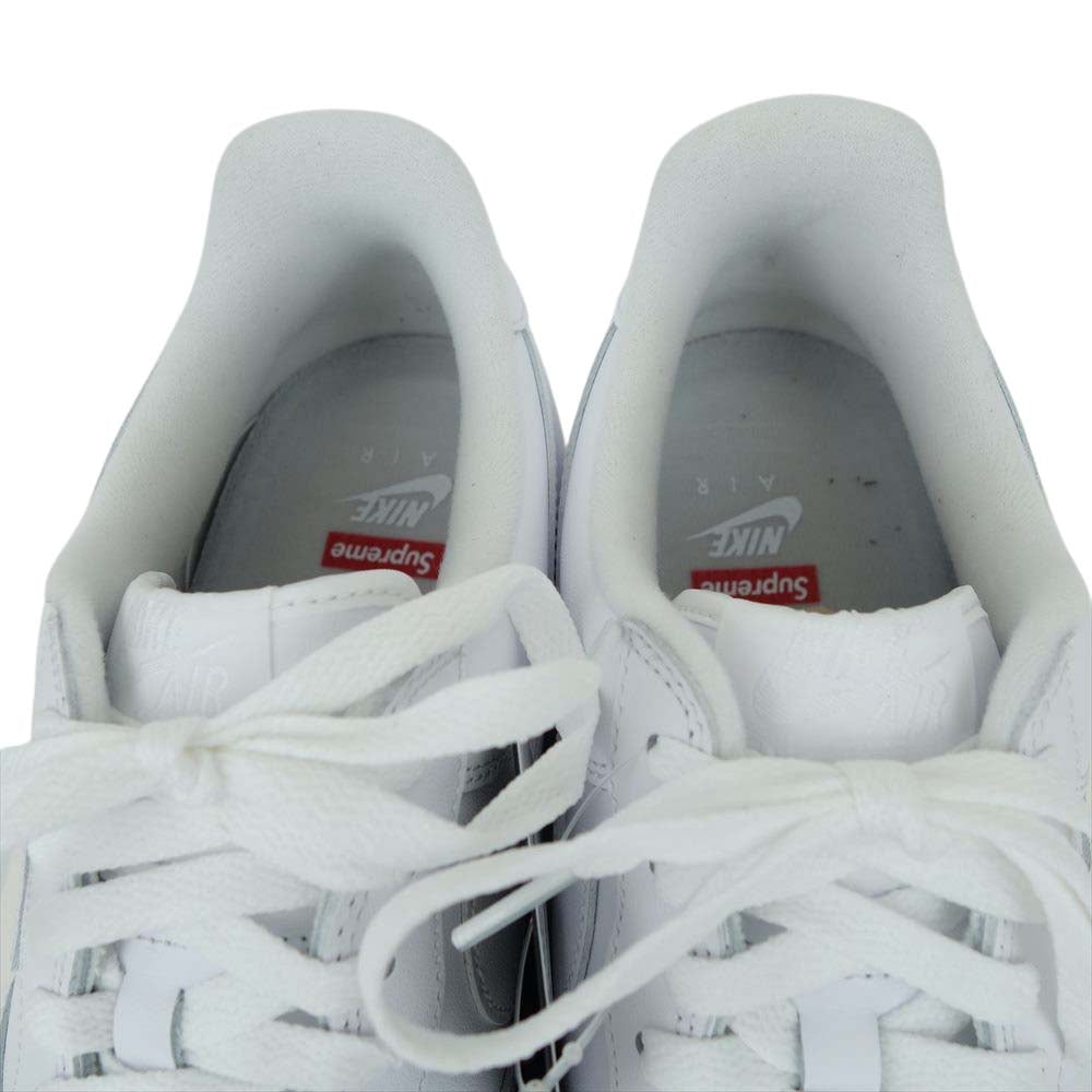 Supreme シュプリーム CU9225-100 × NIKE ナイキ AIR FORCE 1 Low エアフォース ワン ロー 27.5cm ホワイト系 27.5cm【新古品】【未使用】【中古】