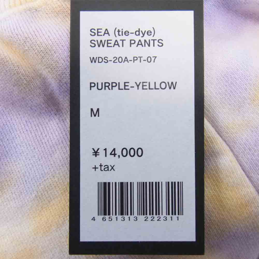 WIND AND SEA ウィンダンシー WDS-20A-PT-07 SWEAT PANTS tie-dye タイダイ スウェット パンツ イエロー系 パープル系 M【新古品】【未使用】【中古】