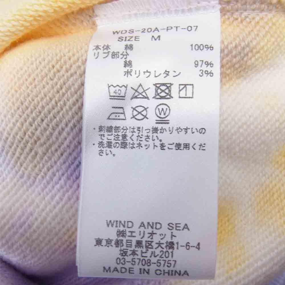WIND AND SEA ウィンダンシー WDS-20A-PT-07 SWEAT PANTS tie-dye タイダイ スウェット パンツ イエロー系 パープル系 M【新古品】【未使用】【中古】