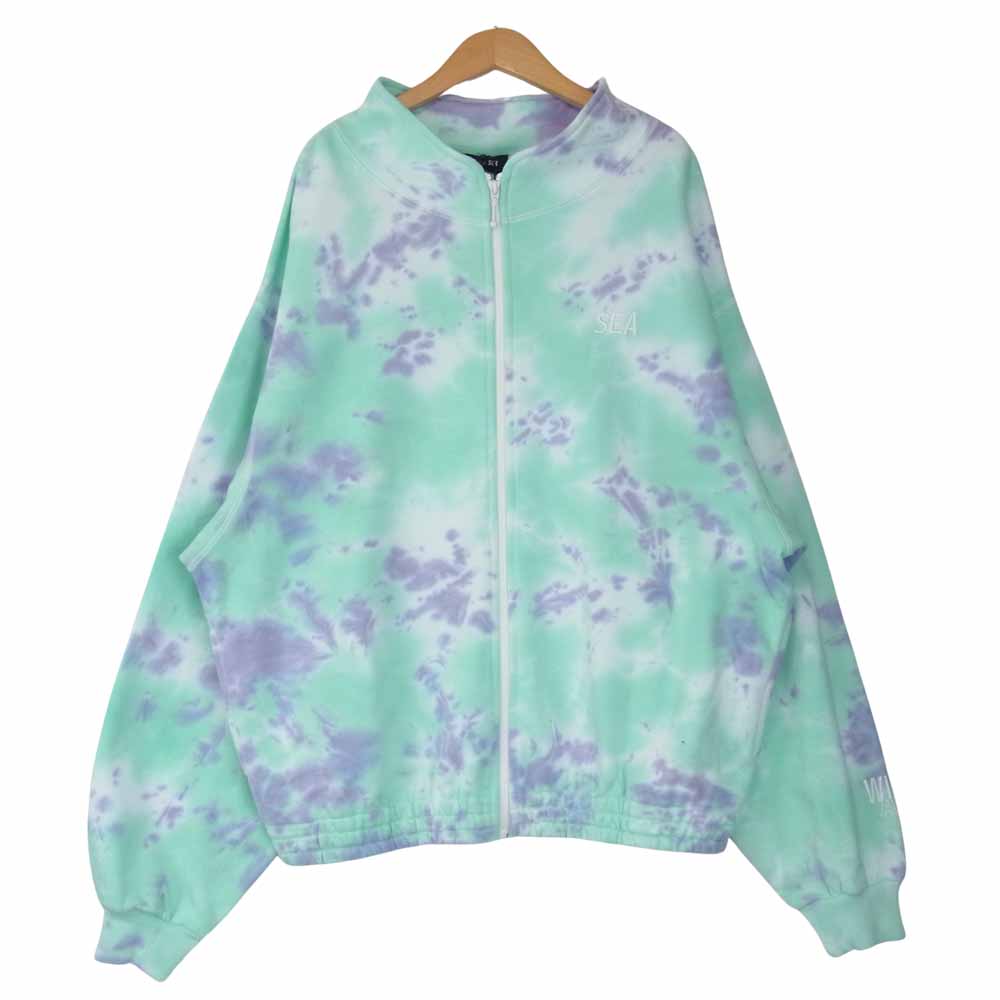 WIND AND SEA ウィンダンシー WDS-20A-TPS-11 SWEAT BLOUSON tie-dye タイダイ スウェット ブルゾン ブルー系 ミント系 M【新古品】【未使用】【中古】