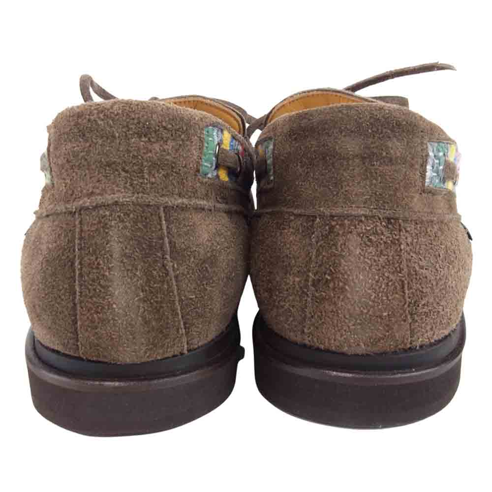 オールドマン KUON クオン SUEDE Deck Shoes ”SURF" w/ SAKIORI スエード ローファー シューズ ブラウン系 27㎝【新古品】【未使用】【中古】