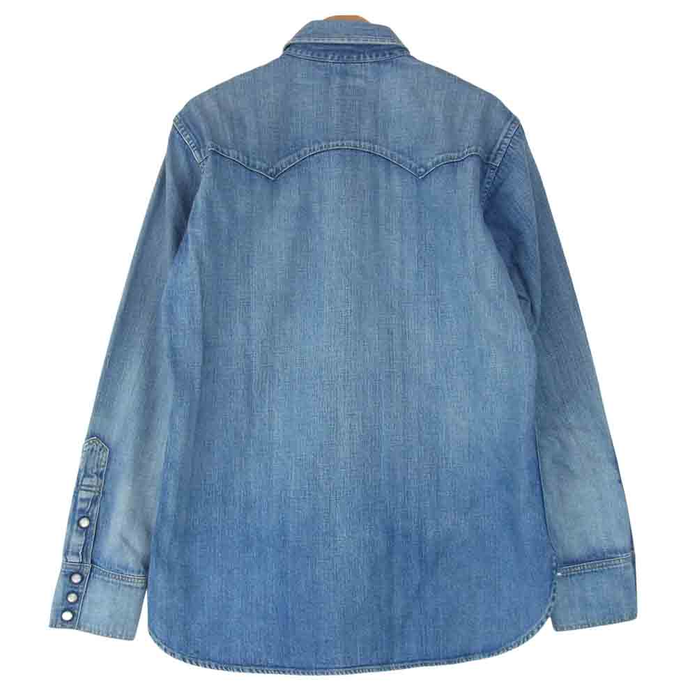 WACKO MARIA ワコマリア WMS-LE01 LEE リー 50'S RIDER SHIRT TYPE-1 ライダー デニム ウエスタン シャツ インディゴブルー系 S【新古品】【未使用】【中古】