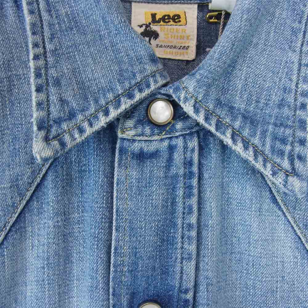 WACKO MARIA ワコマリア WMS-LE01 LEE リー 50'S RIDER SHIRT TYPE-1 ライダー デニム ウエスタン シャツ インディゴブルー系 S【新古品】【未使用】【中古】