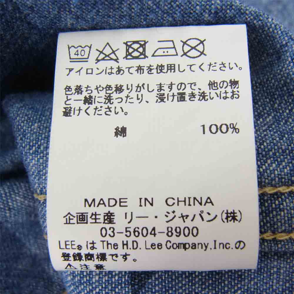 WACKO MARIA ワコマリア WMS-LE01 LEE リー 50'S RIDER SHIRT TYPE-1 ライダー デニム ウエスタン シャツ インディゴブルー系 S【新古品】【未使用】【中古】