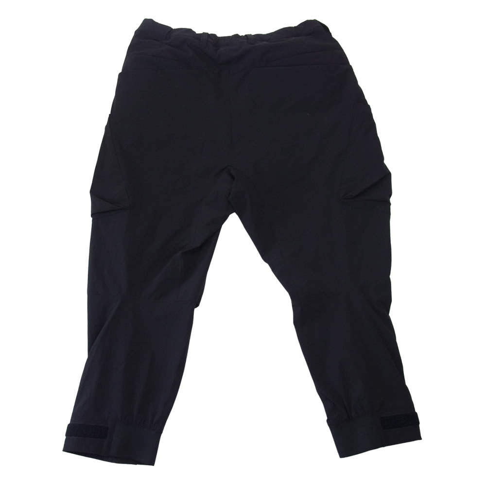 ウエストゴム ボタンベルト カーゴ ジョガー パンツ ブラック系 2【中古】