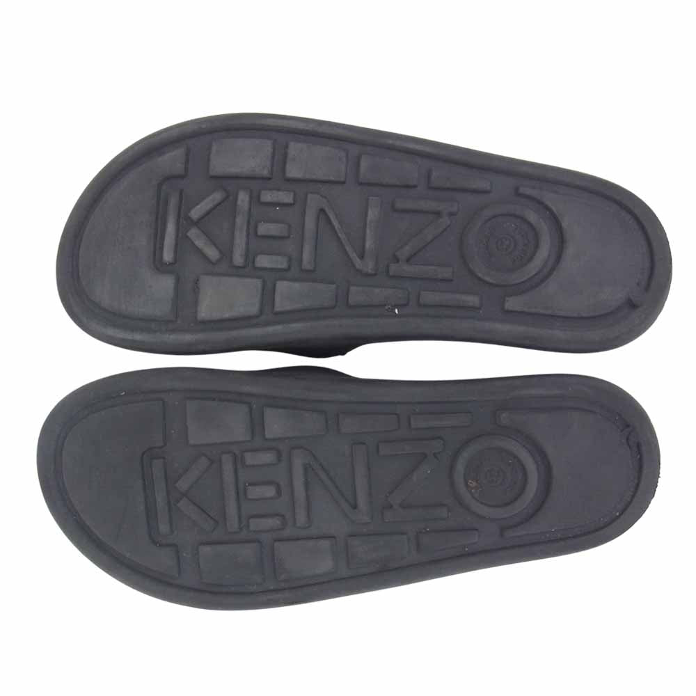 【新品・37size】KENZO/ロゴ入りキャンバススニーカー/ブラック+ブルー