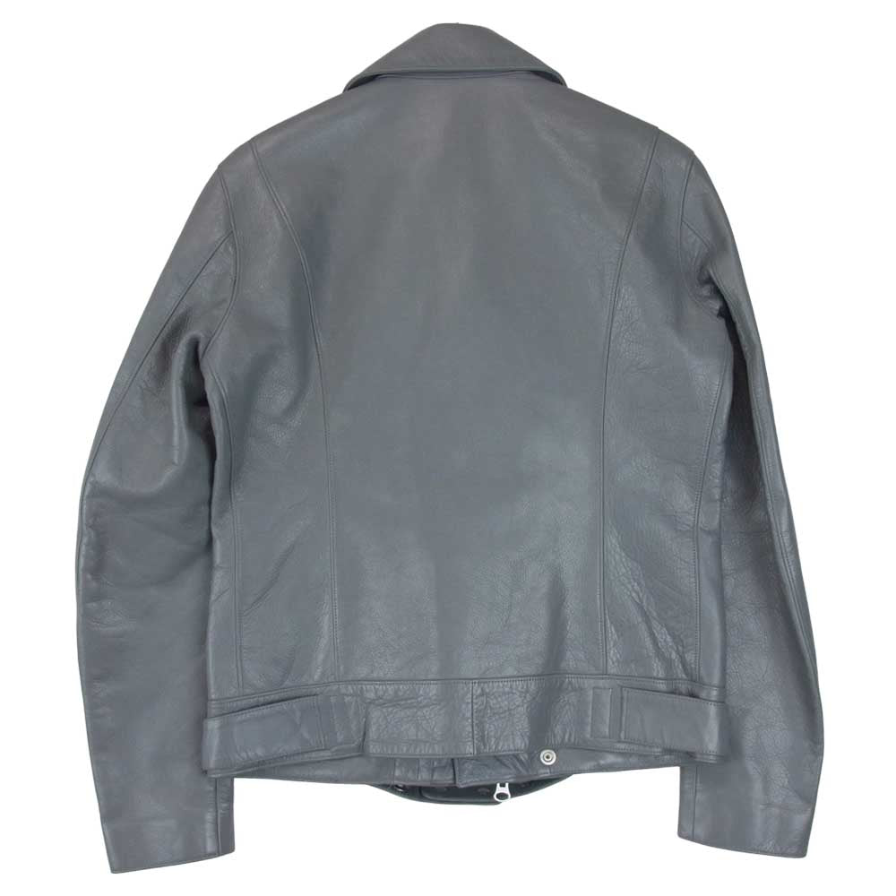 ポリクアント 1602007 カウレザー ダブル ライダース ジャケット グレー系 2【中古】
