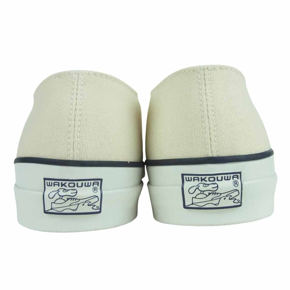 ANATOMICA アナトミカ 540-551-0105 WAKOUWA ワクワ WAK DECK SHOES LOW デッキシューズ ロー スニーカー オフホワイト系 25.5cm【新古品】【未使用】【中古】
