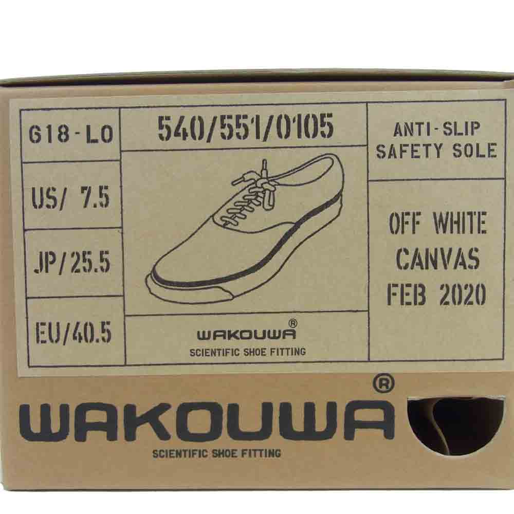 ANATOMICA アナトミカ 540-551-0105 WAKOUWA ワクワ WAK DECK SHOES LOW デッキシューズ ロー スニーカー オフホワイト系 25.5cm【新古品】【未使用】【中古】