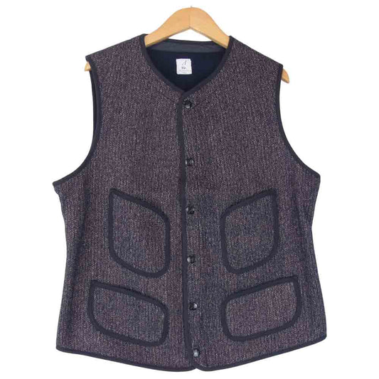 ANATOMICA アナトミカ 530-522-08 BROWNS BEACH VEST ビーチ クロス ベスト ジレ ネイビー系 42【新古品】【未使用】【中古】