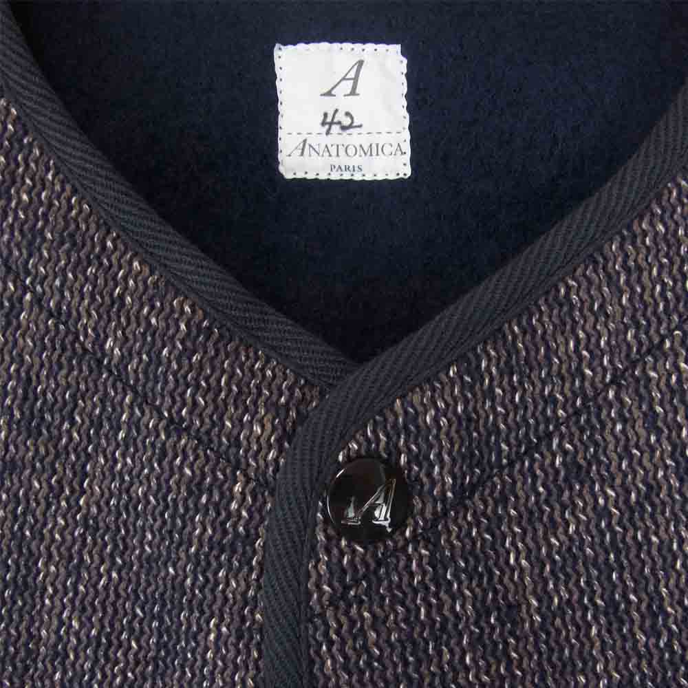 ANATOMICA アナトミカ 530-522-08 BROWNS BEACH VEST ビーチ クロス ベスト ジレ ネイビー系 42【新古品】【未使用】【中古】