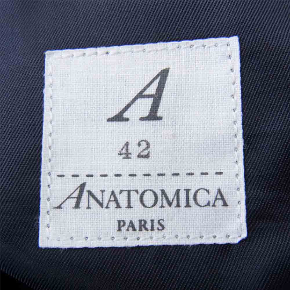 ANATOMICA アナトミカ 530-542-07 UNIVERSITY JACKET WOOL FLANNEL ユニバーシティ ジャケット ウール フランネル ネイビー系 42【新古品】【未使用】【中古】