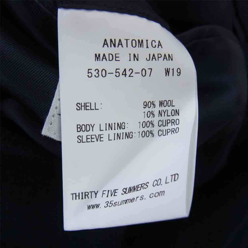 ANATOMICA アナトミカ 530-542-07 UNIVERSITY JACKET WOOL FLANNEL ユニバーシティ ジャケット ウール フランネル ネイビー系 42【新古品】【未使用】【中古】